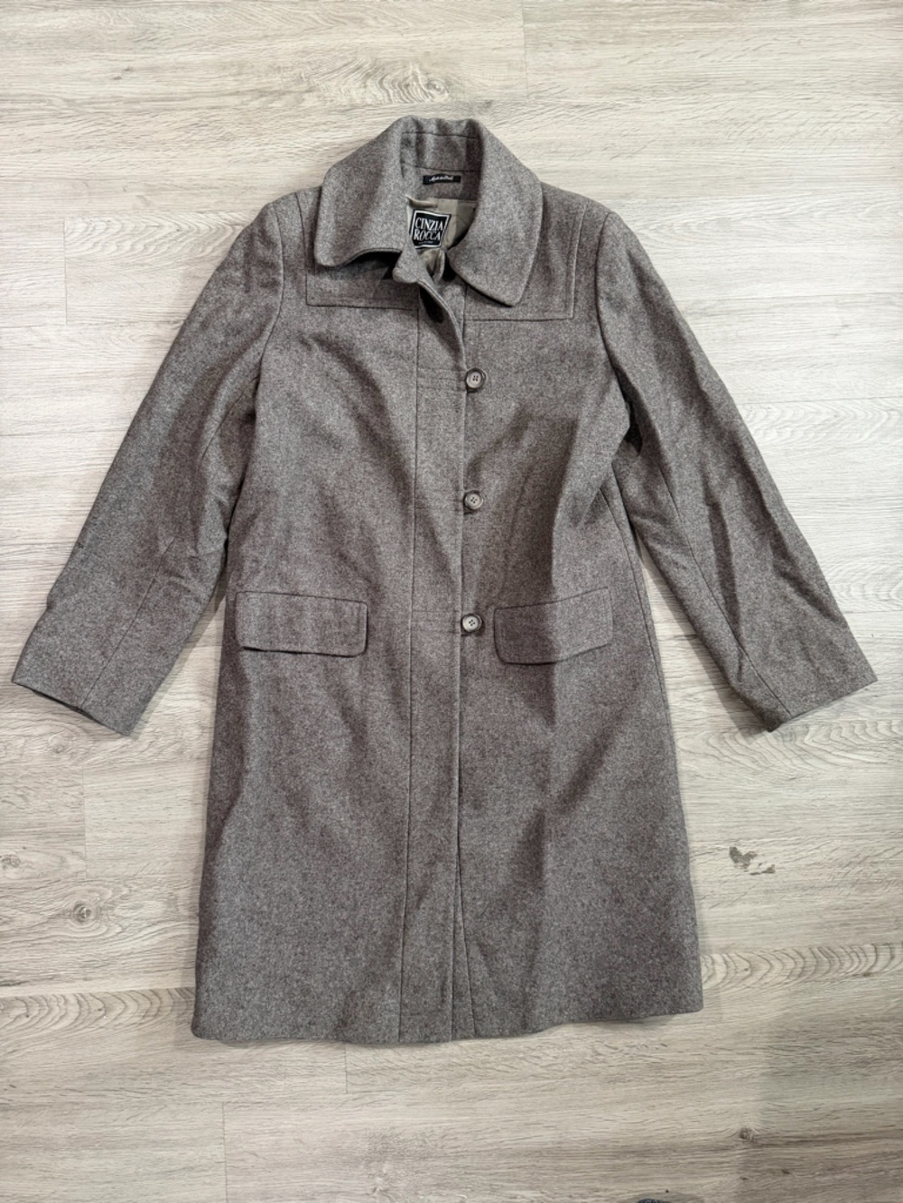 Vintage Cinzia Rocca Vintage Gray Wool Blend Women's Coat‎